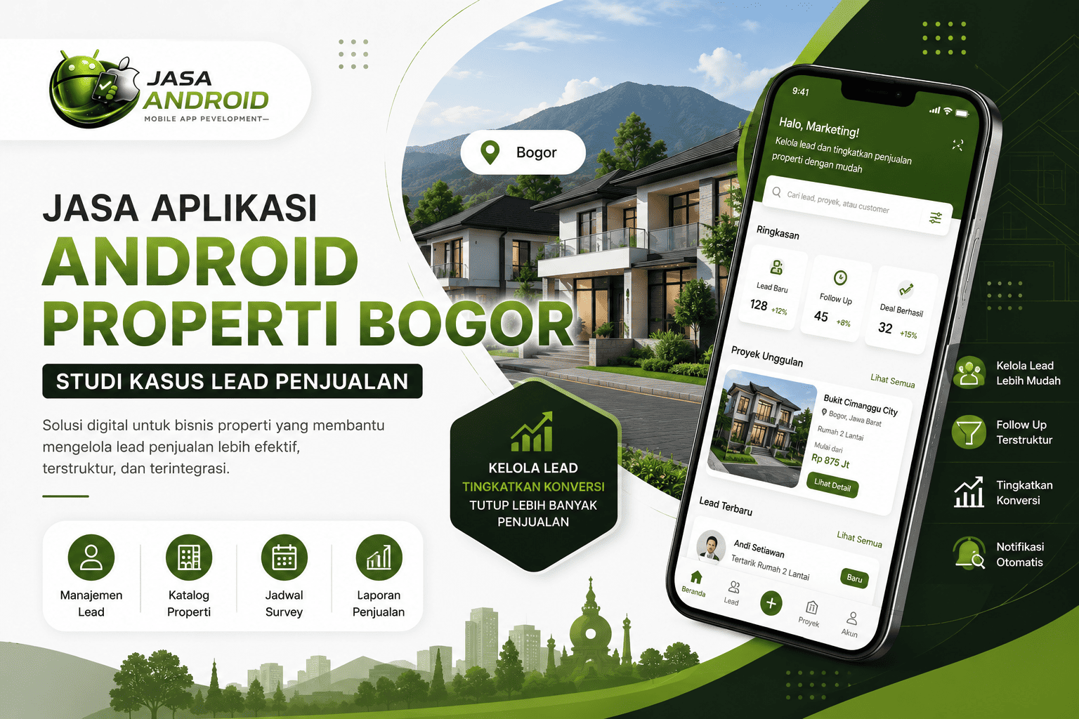 Jasa Aplikasi Android Properti Bogor Studi Kasus Lead Penjualan: Solusi Digital untuk Meningkatkan Prospek dan Closing Penjualan Properti